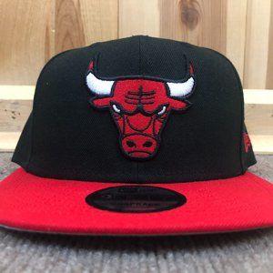 New Era 9Fifty Chicago Bulls Snapback Hat/Cap Black/Red 950 NBA